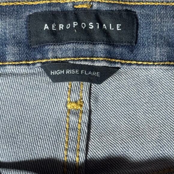 151. AERO NWT Aéropostale High Rise Flare Stretch Size 16R Jeans - Picture 6 of 11